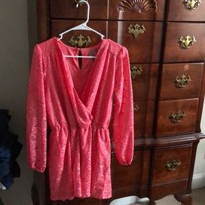 Adorable coral color romper NWT
